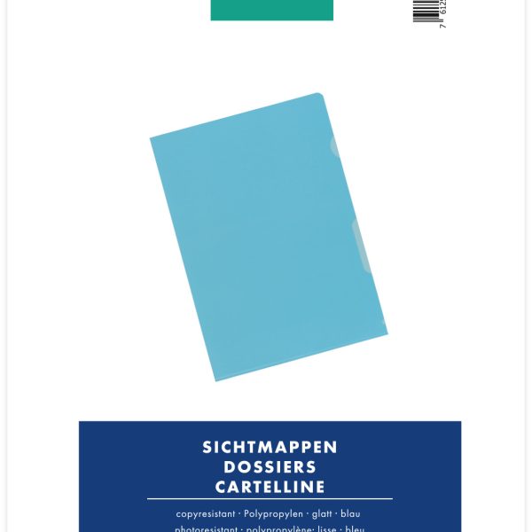 BÜROLINE Sichtmappen A4 620062 blau 10 Stück
