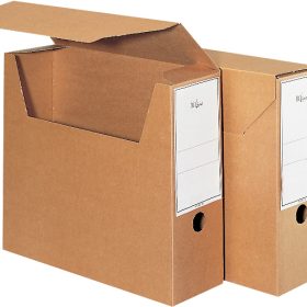 BÜROLINE Ablegeschachtel Snap A4 660745 braun, mit Etiketten