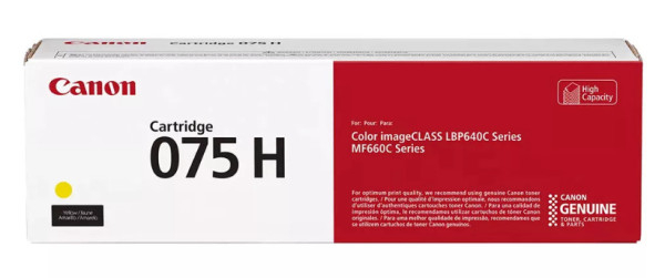 CANON-6366C002-4549292224399 CANON Toner-Modul 075H yellow 6366C002 LBP647Cdw/664Cdw 2500 Seiten – Bild 1