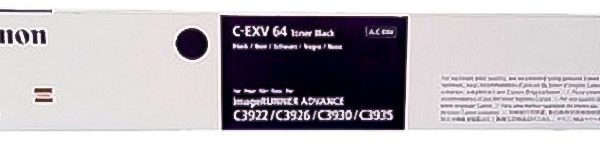 CANON Toner schwarz C-EXV64BK IR-ADV DX C3900 38'000 Seiten