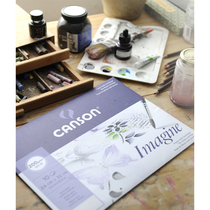 CANSON-200006007-3148950060075 CANSON Imagine Zeichenpapierblöcke A3 200006007 200g, weiss 50 Blatt – Hochwertig & günstig bei ShopDeca