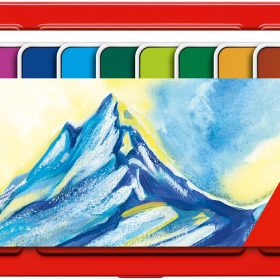 CARAN D'ACHE Gouache Studio Wasserfarben 1000.315 14 Farben, 1 x weiß + Pinsel