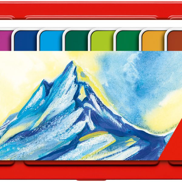 CARAN D'ACHE Gouache Studio Wasserfarben 1000.315 14 Farben, 1 x weiß + Pinsel