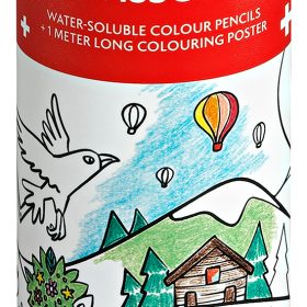 CARAN D'ACHE Farbstifte Swisscolor 1285.518 mit Malposter 18 Stück