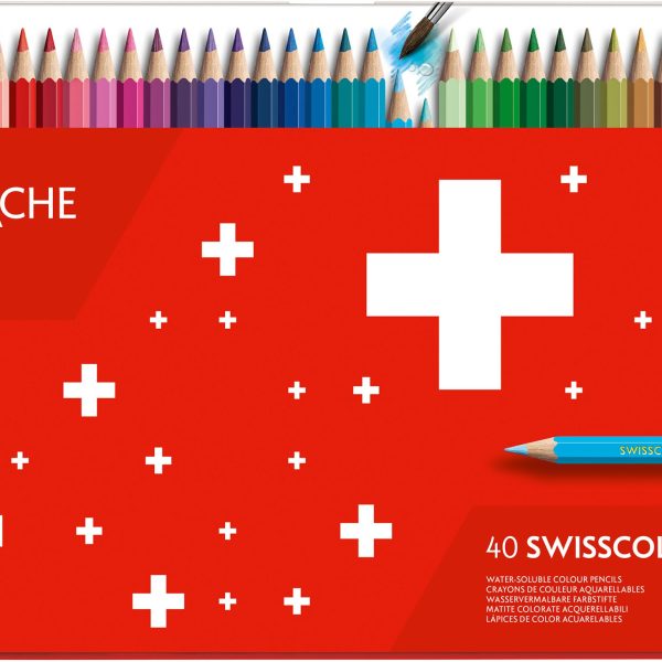 CARAN D'ACHE Farbstifte Swisscolor 1285.74 assortiert 40 Stück