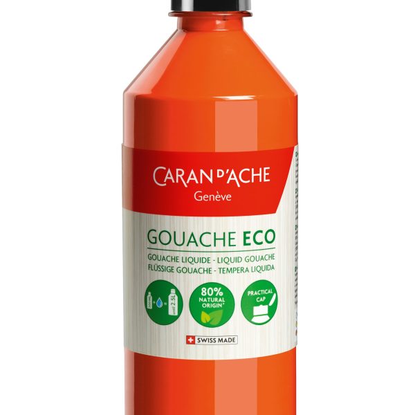 CARAN D'ACHE Deckfarbe Gouache Eco 500ml 2371.030 orange fluo flüssig