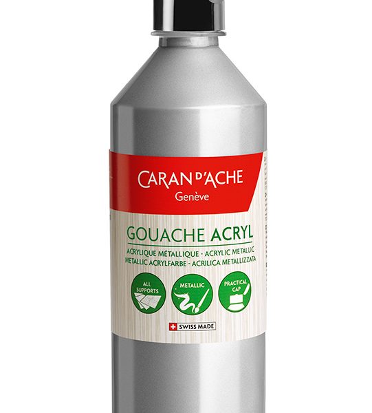 CARAN D'ACHE Deckfarbe Gouache 500ml 2372.998 silber flüssig