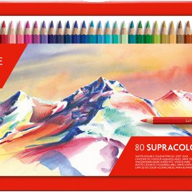 CARAN D'ACHE Farbstifte Supracolor 3,8mm 3888.380 ass. in Metallsch. 80 Stück