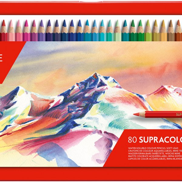 CARAN D'ACHE Farbstifte Supracolor 3,8mm 3888.380 ass. in Metallsch. 80 Stück