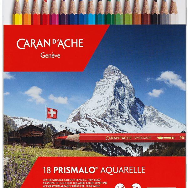 CARAN D'ACHE Farbstifte Prismalo 3mm 999.318 ass. in Metallsch. 18 Stück