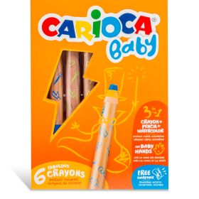 CARIOCA Wachsmalkreidee Baby 3 in 1 3493 ass. 6 Stück