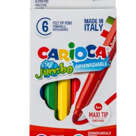 CARIOCA Fasermaler Jumbo Box 6mm 40568 6 Stück