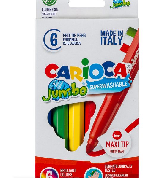 CARIOCA Fasermaler Jumbo Box 6mm 40568 6 Stück