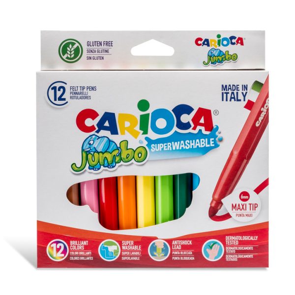 CARIOCA Fasermaler Jumbo Box 6mm 40569 12 Stück