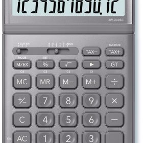 CASIO Tischrechner JW-200SC-GY-S 12-stellig grau