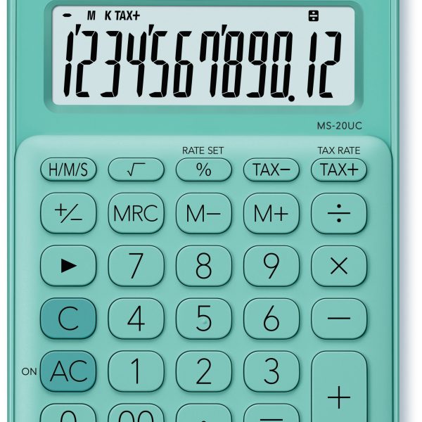 CASIO Mini Taschenrechner MS-20UC-GN-S 12-stellig grün