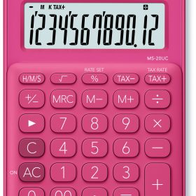 CASIO Mini Taschenrechner MS-20UC-RD-S 12-stellig rot