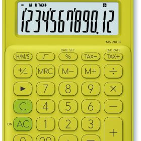 CASIO Mini Taschenrechner MS-20UC-YG-S 12-stellig gelb/grün