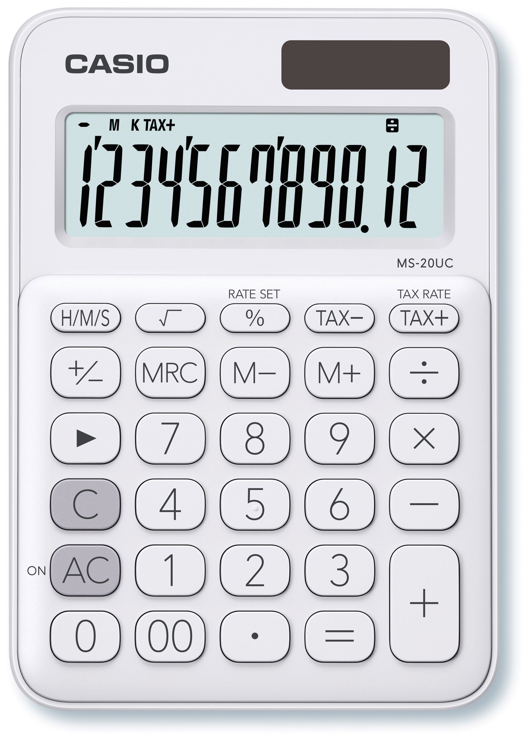 CASIO-MS20UCWE-4549526612794 CASIO Mini Taschenrechner MS20UCWE 12-stellig weiss – Hochwertig & günstig bei ShopDeca