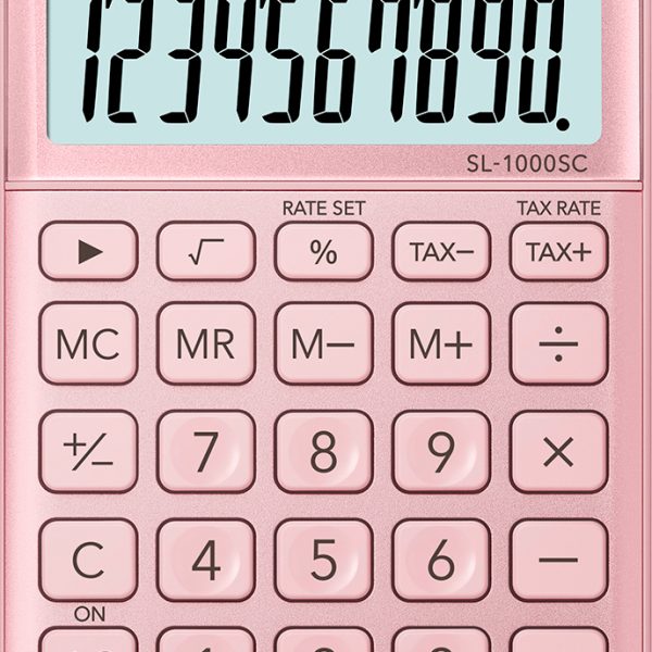 CASIO Taschenrechner BIC SL-1000SC-PK 10-stellig pink