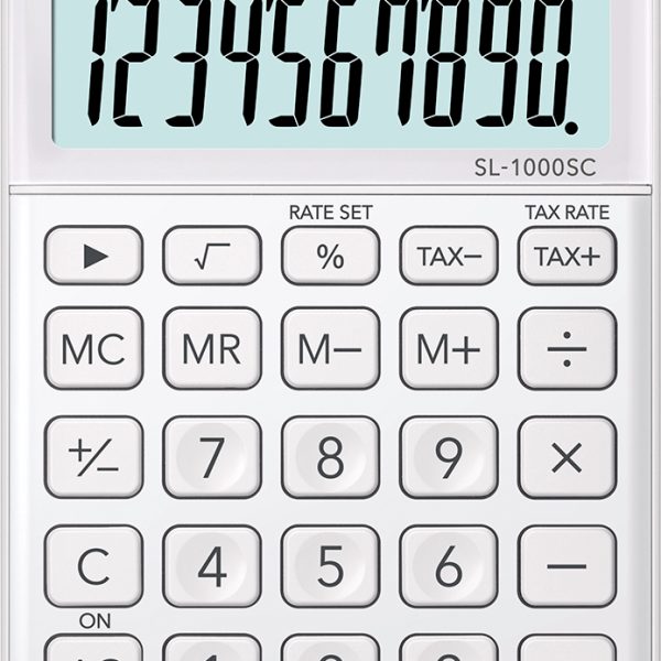 CASIO Taschenrechner BIC SL-1000SC-WE 10-stellig weiss