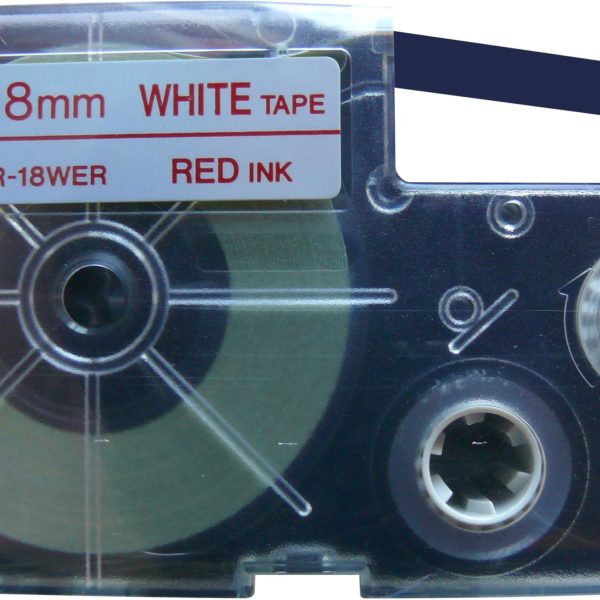 CASIO Beschriftungsband XR-18WER 18mm/8m rot/weiss