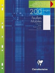 CLAIREFONTAINE Ringbucheinlagen A4 1752 5 mm kariert 100 Stück
