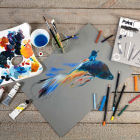 CLAIREFONTAINE Paint'On Fgekörnt A5 975808C Grau 30 Blatt