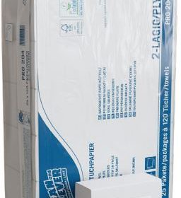 CLEAN AND CLEVER Handtücher W-Falz 20.6x32cm 38512 PRO204 hochweiss 25x120 Blatt
