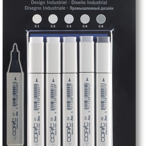 COPIC Marker Classic 20075566 Grau Industriedesign, 5 Stück