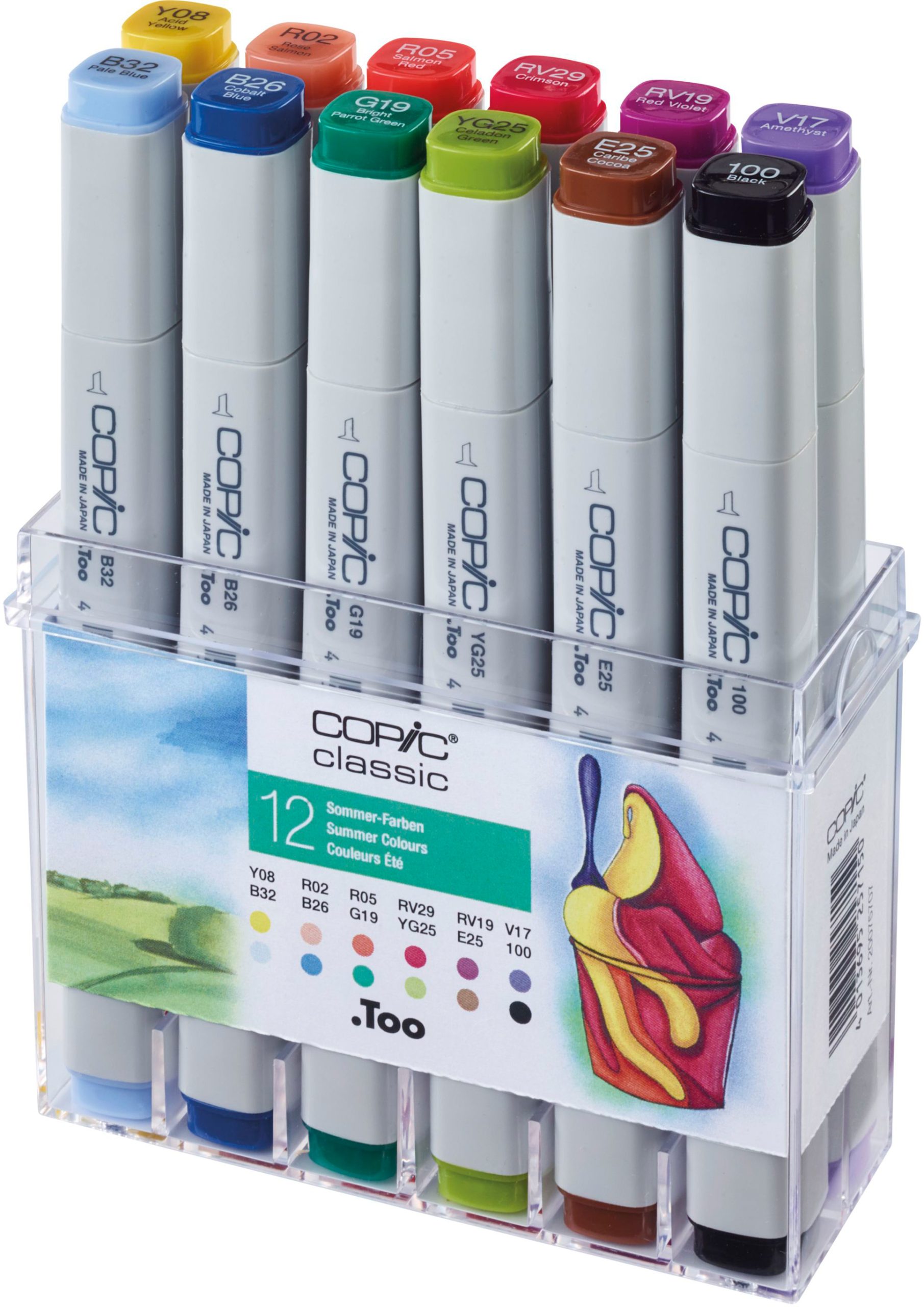 COPIC-20075707-4013695257150 COPIC Marker Classic 20075707 Sommer-Farben, 12 Stück – Hochwertig & günstig bei ShopDeca