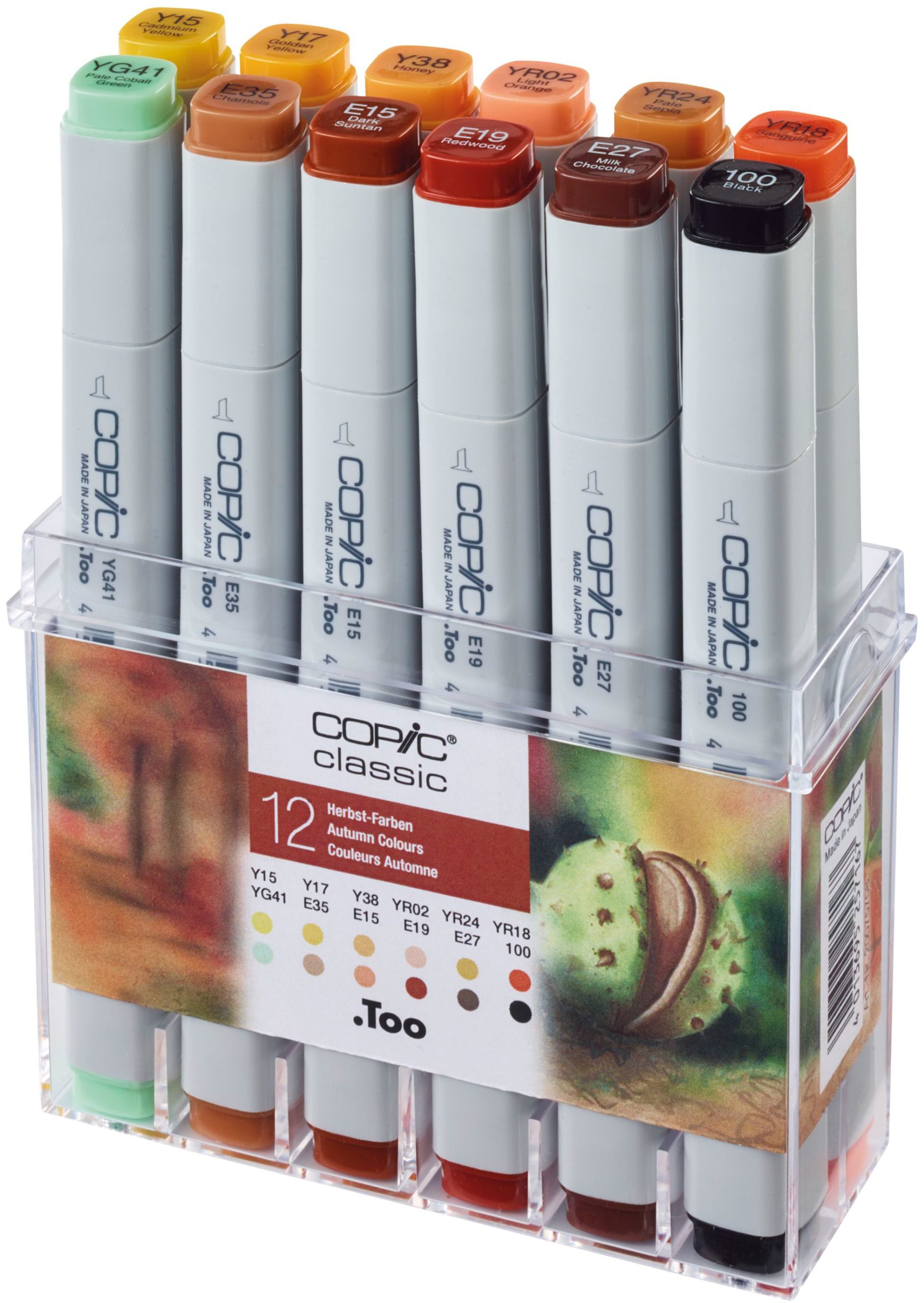 COPIC-20075708-4013695257167 COPIC Marker Classic 20075708 Herbst-Farben, 12 Stück – Hochwertig & günstig bei ShopDeca