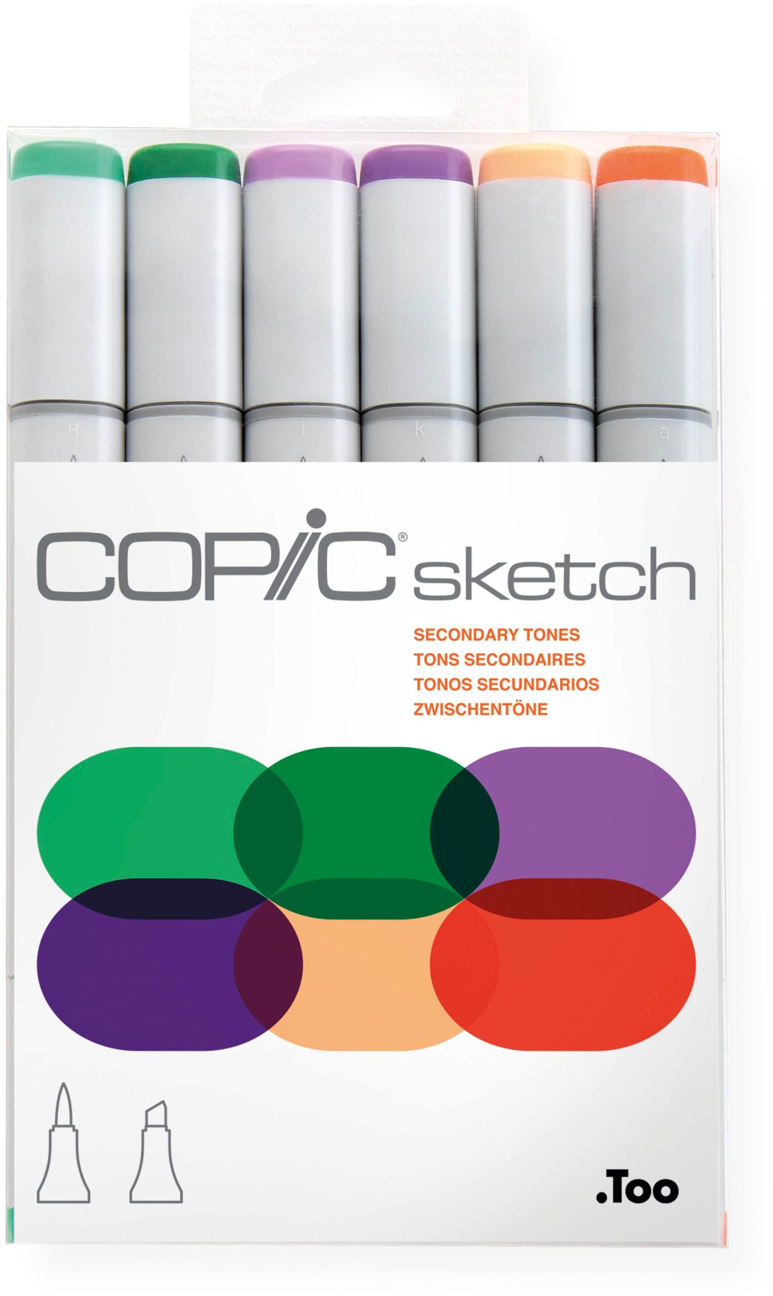 COPIC-21075663-4511338052655 COPIC Marker Sketch 21075663 Set Secondary Tones, 6 Stück – Hochwertig & günstig bei ShopDeca