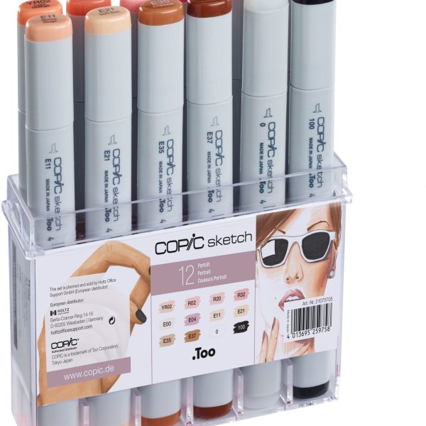 COPIC Marker Sketch 21075705 Set Porträtfarben, 12 Stück