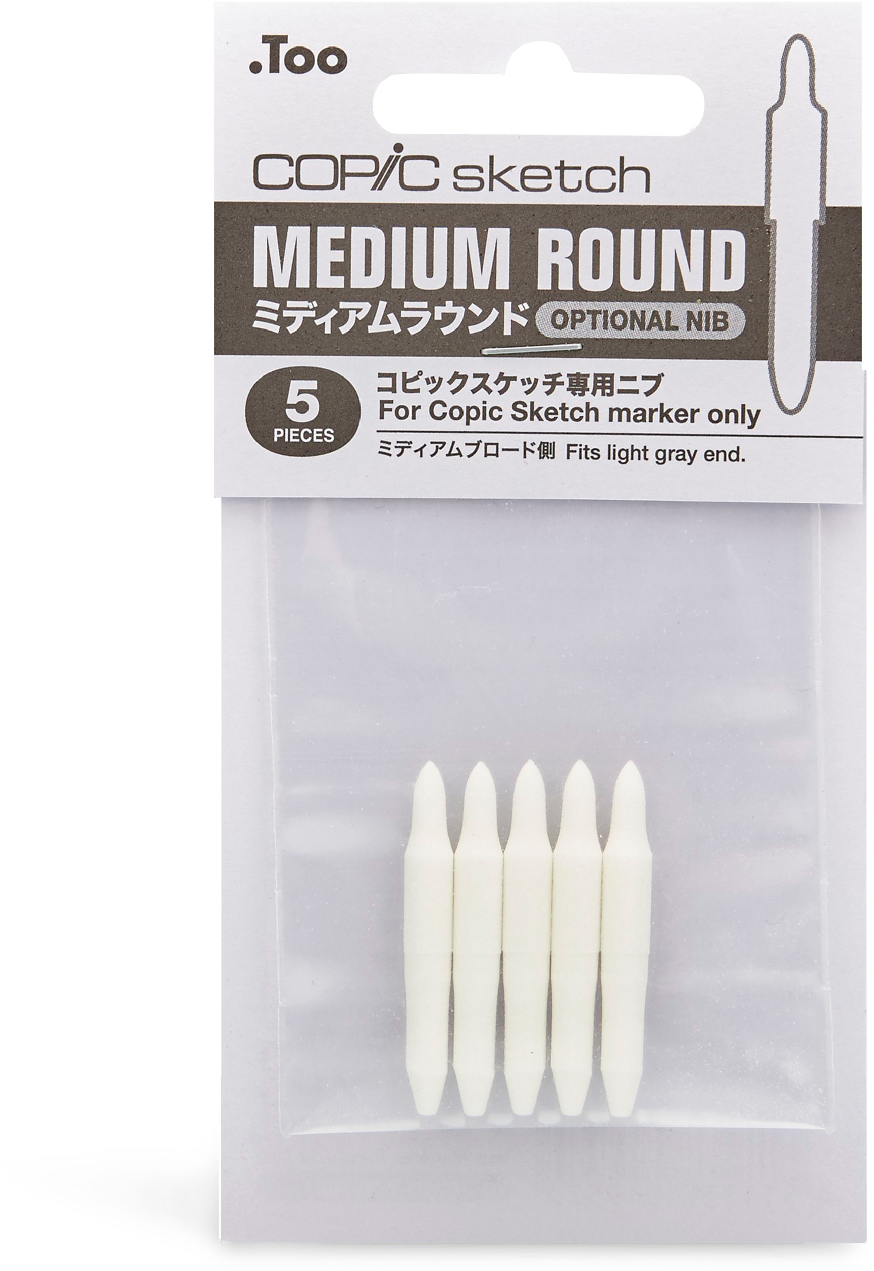 COPIC-21075R-4511338049570 COPIC Ersatzspitze Sketch 21075R Medium Round, 5 Stück – Hochwertig & günstig bei ShopDeca