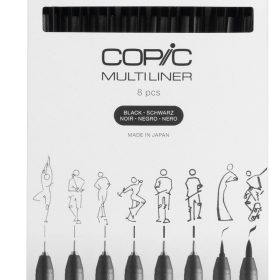 COPIC Multiliner 2207510 Set schwarz, 8 Stück