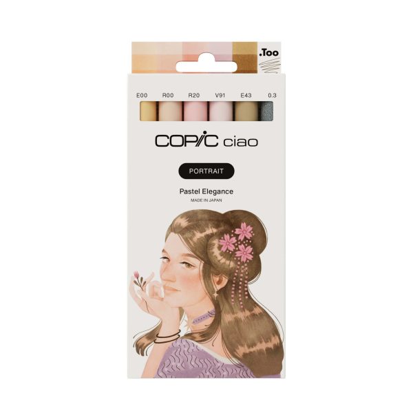 COPIC Marker Ciao Portrait Set 22075582 Pastel Elegance 6 Stück