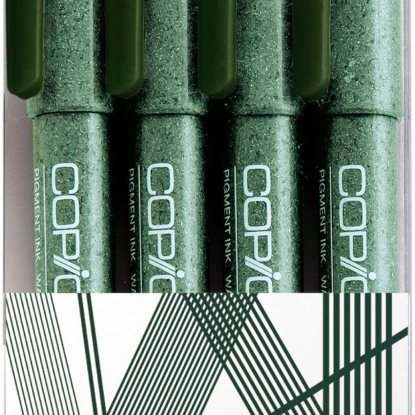 COPIC Multiliner 22075627 Olive Set, 4 Stück ass.