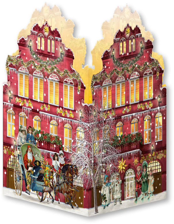 COPPENRATH-71022-4050003710228 COPPENRATH Adventskalender 16.5x11.5cm 71022 Nostalgische Weihnachtshäuser – Hochwertig & günstig bei ShopDeca