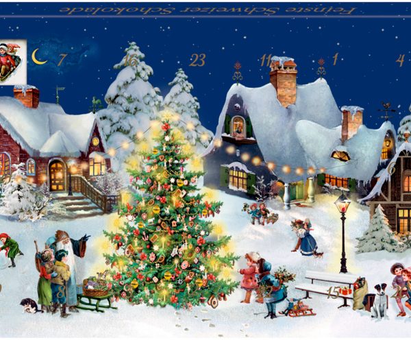 COPPENRATH Adventskalender Schokolade 95317 Weihnachtsdorf