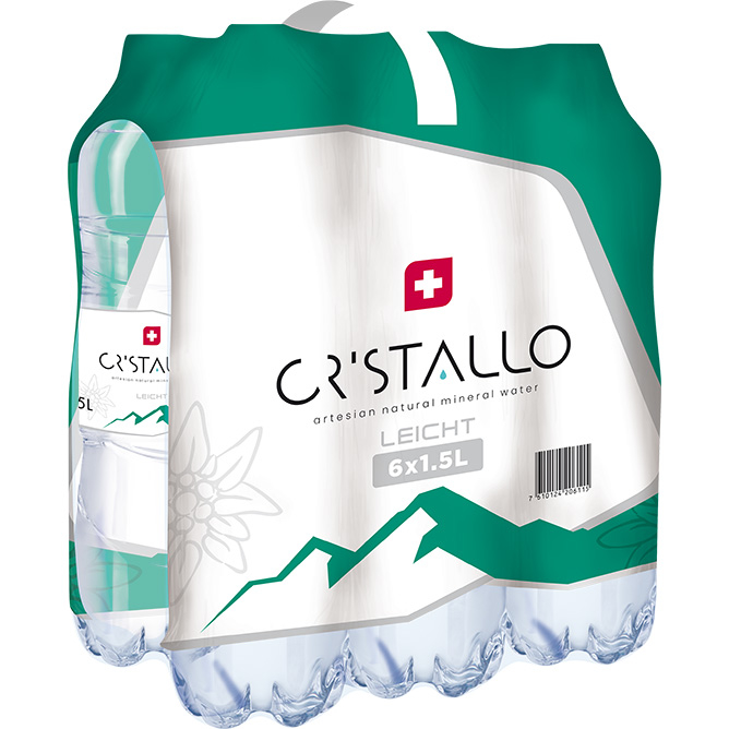 CRISTALLO-2083-7610124206115 CRISTALLO grün, wenig Kohlensäure, Pet 2083 150 cl, 6 Stk. – Hochwertig & günstig bei ShopDeca