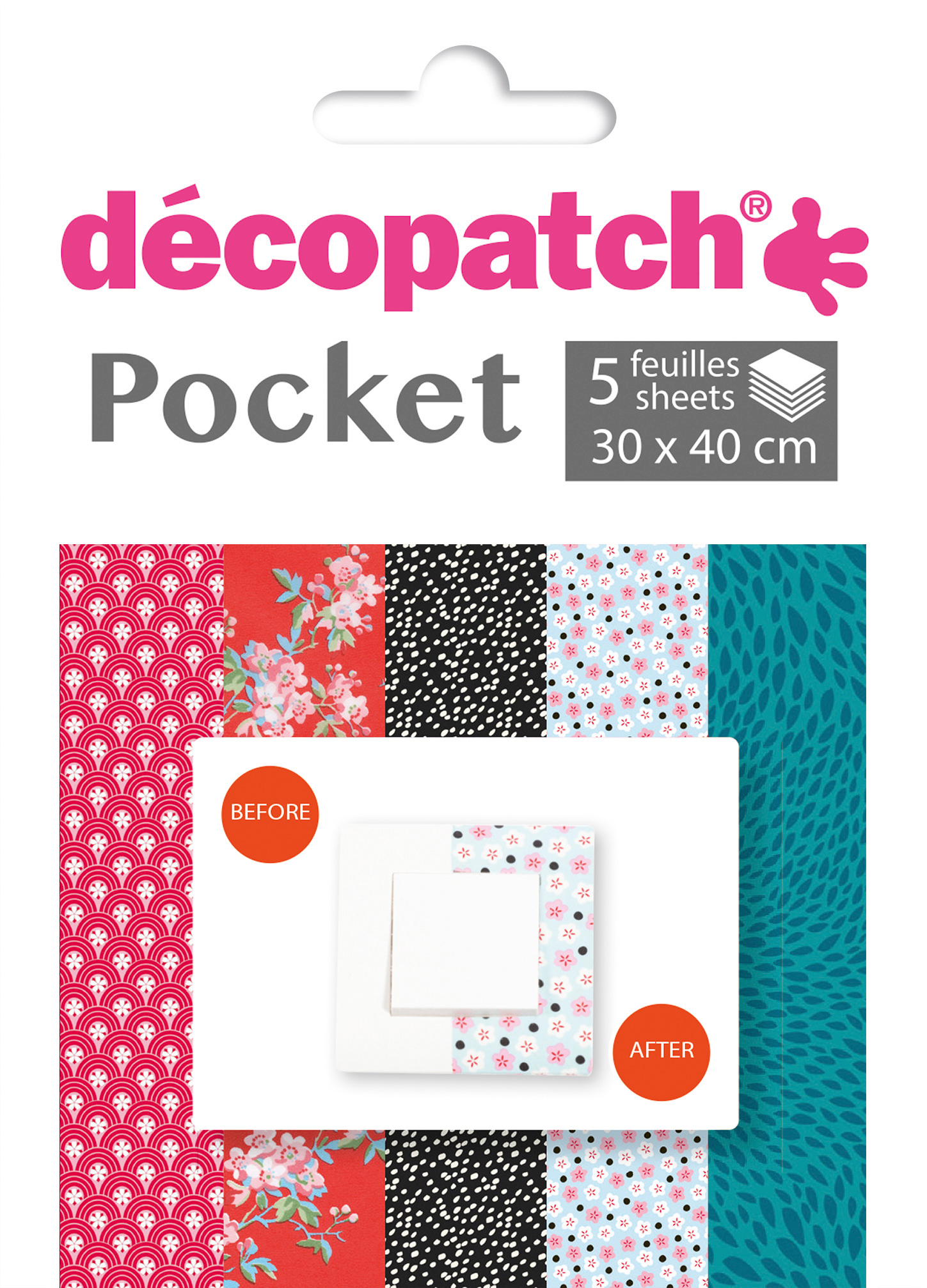 DECOPATCH-DP002O-3609510240028 DECOPATCH Papier Pocket Nr. 2 DP002O 5 Blatt à 30x40cm – Hochwertig & günstig bei ShopDeca