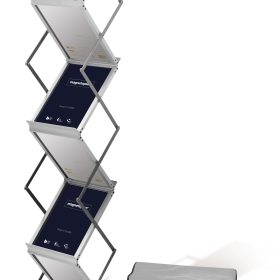 DEFLECTO Prospektständer A4, hoch 36100 6 Fächer, klappbar