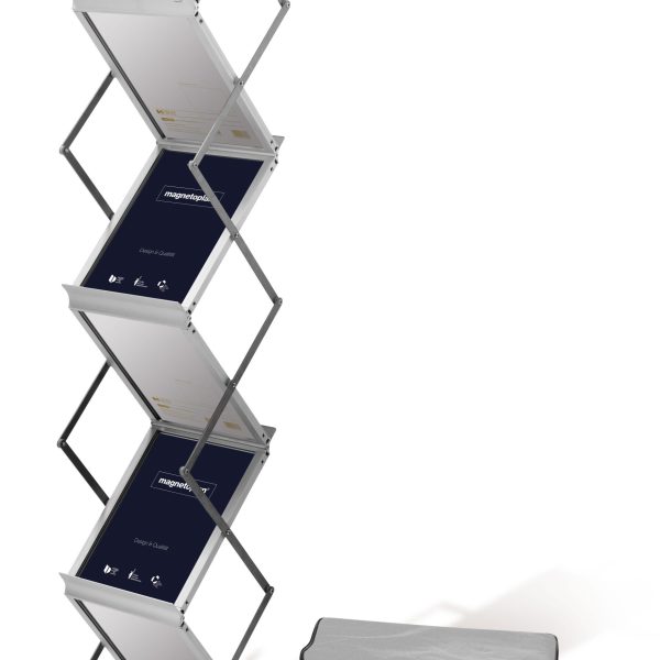 DEFLECTO Prospektständer A4, hoch 36100 6 Fächer, klappbar