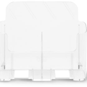 DEFLECTO Prospekthalter A4 74501 transparent hoch 2 Fächer
