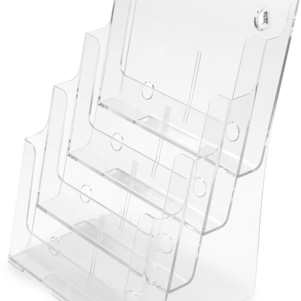 DEFLECTO Prospekthalter Docuholder A4 77441 hoch, 4 Fächer