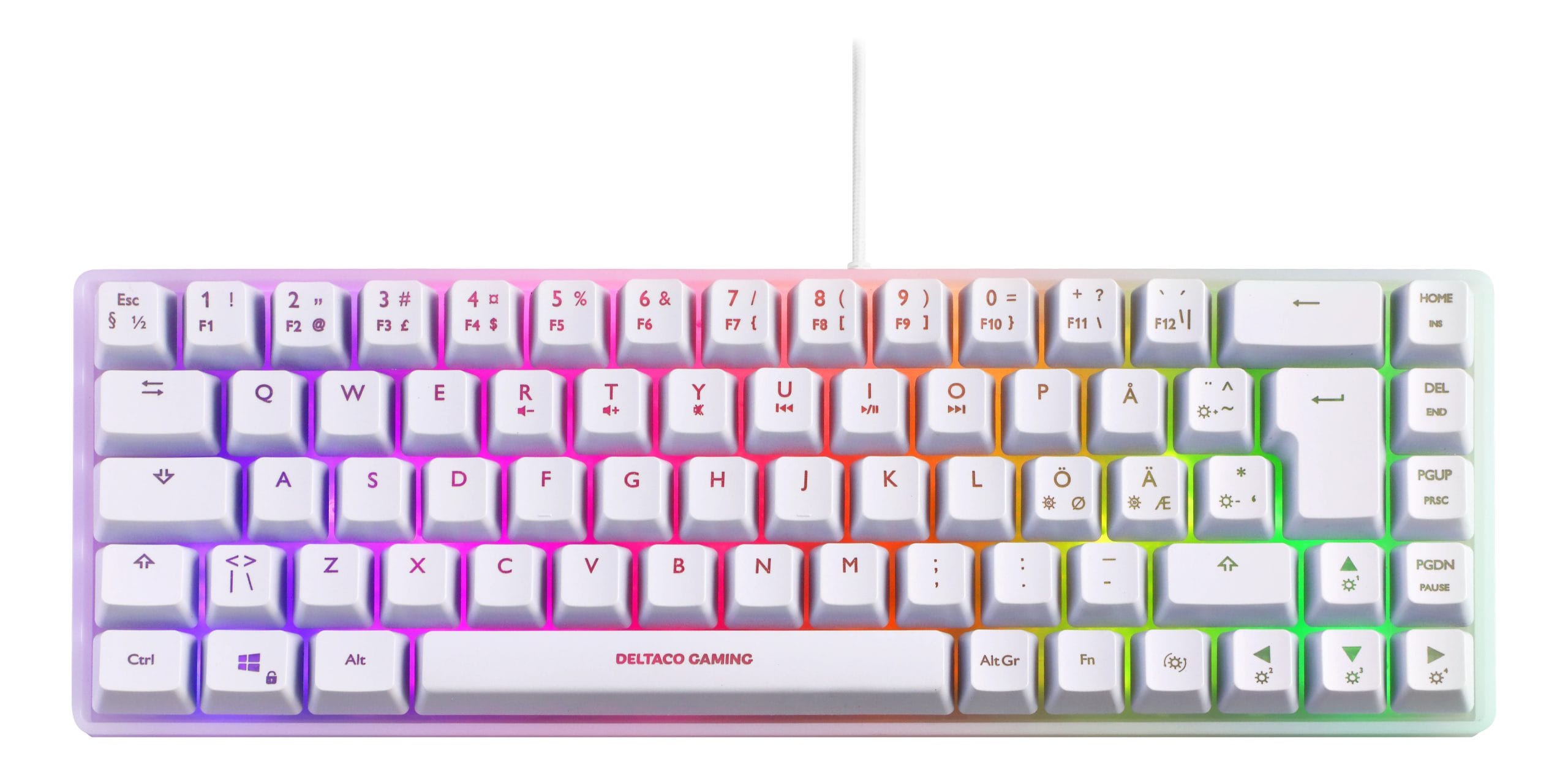 DELTACO-GAM-158-W-5706470154827 DELTACO TKL Gaming Keyboard membrane GAM-158-W RGB CH-Layout, White – Hochwertig & günstig bei ShopDeca