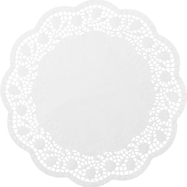 DEMMLER Tortenspitzen rund 3321100625 33cm, 6 Stück, FSC weiss