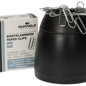 DURABLE Büroklammernspender 24mm 1709051060 schwarz, Magnetrand,100 Stück