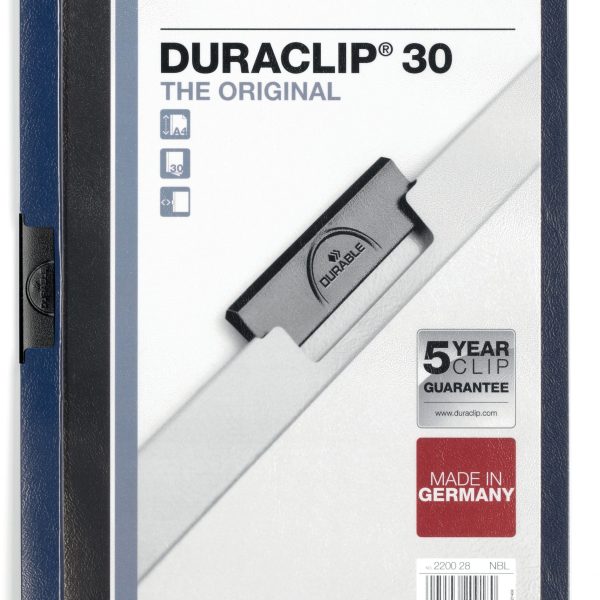 DURABLE Klemmhefter DURACLIP 30 220028 für 30 Blatt A4 nachtblau